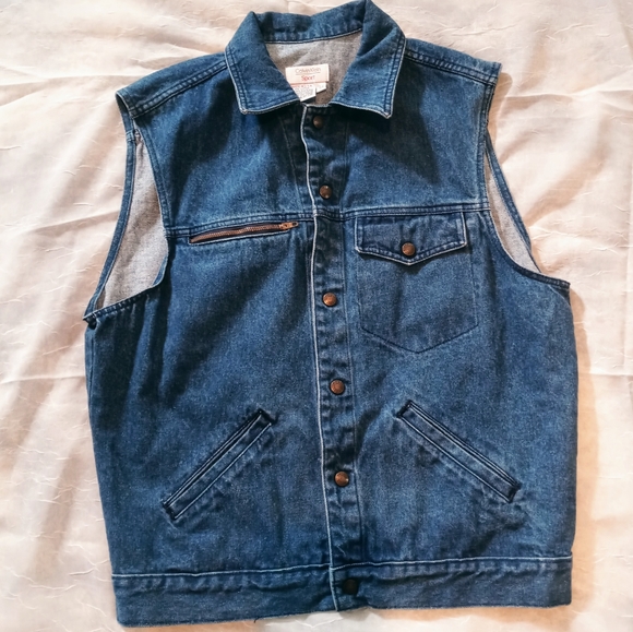Calvin Klein Sport Denim Vest M Vintage - Picture 1 of 5